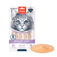 Wanpy Functional Creamy Lickable Treat Urinary Care Duck & Chicken 70g (5x14g) - godbid til katte